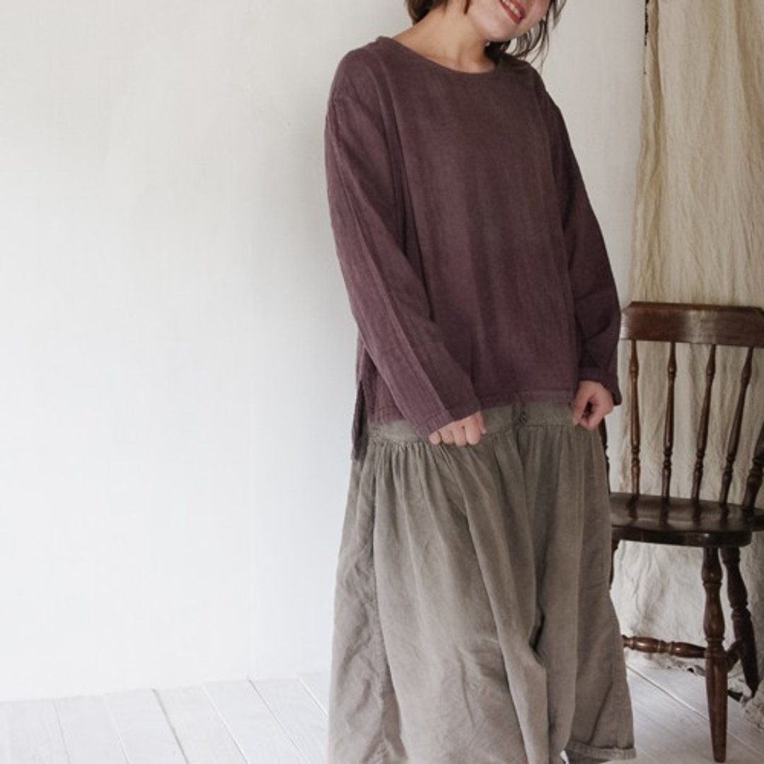 Pinkoi 代购 - 凉风-Suzukaze-【紫红色】/双层纱布/植染/ - 女装上衣 - 棉 