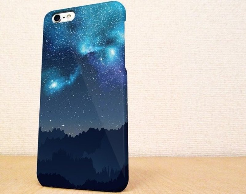 (Free shipping) iPhone case GALAXY case ☆ Galaxy night smartphone case - 手机壳/手机套 - 塑料 蓝色
