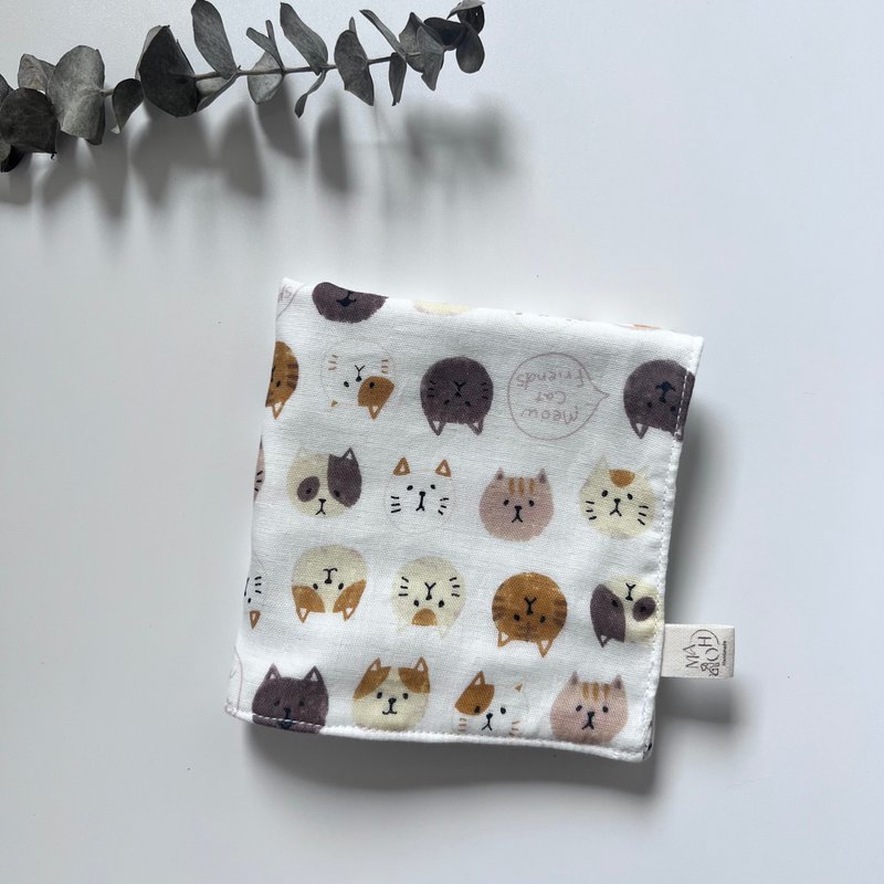 宝宝 25*25 大条 纱布手帕 口水巾 洗脸巾 方巾 猫咪 - 围嘴/口水巾 - 其他材质 