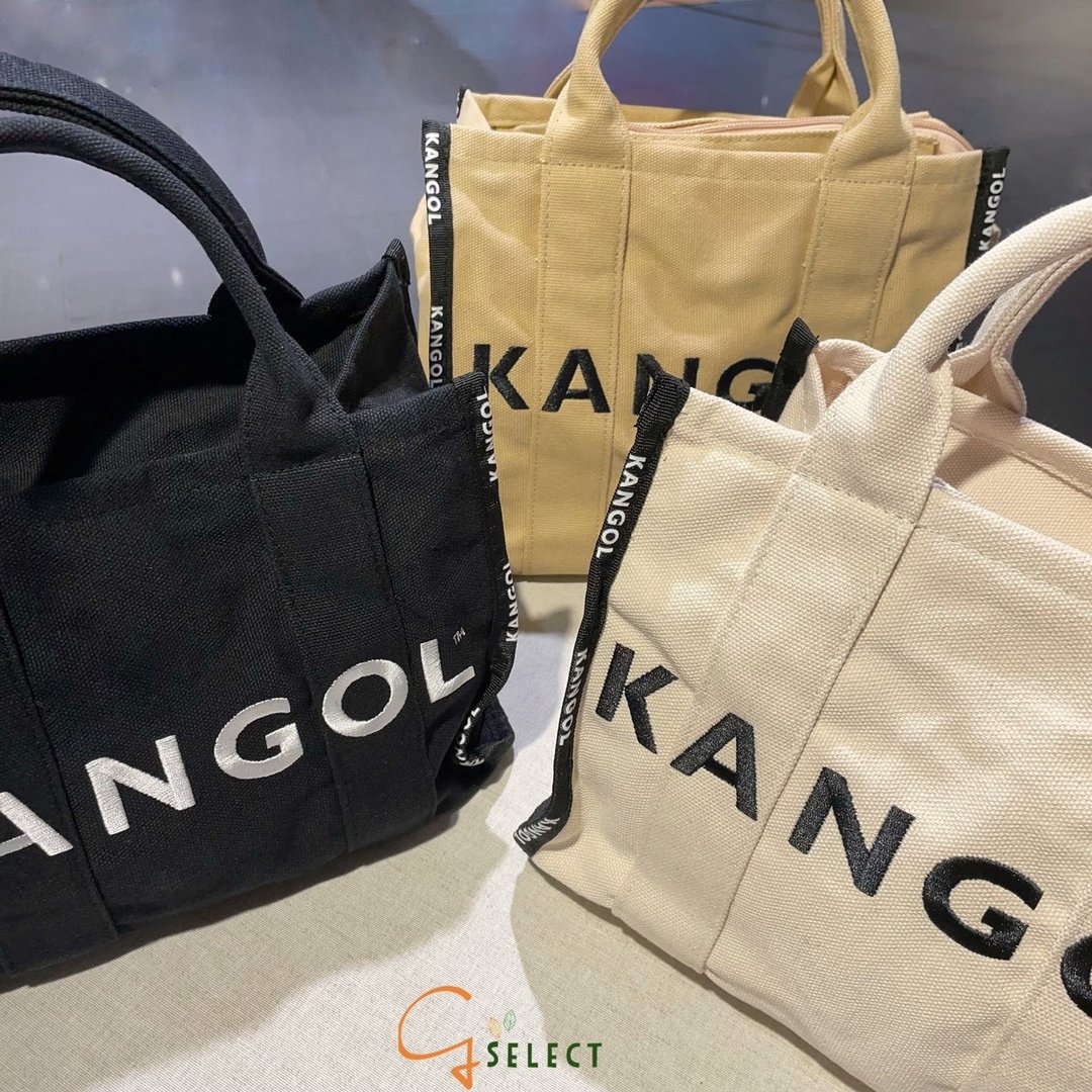 【KANGOL】休闲帆布水桶包 袋鼠帆布包 多色提包 侧背包两用 多色 - 手提包/手提袋 - 棉 