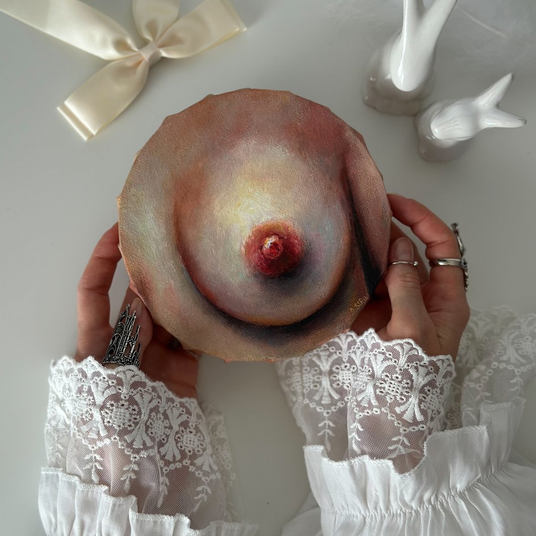女性身体压克力画、裸女画、性感精致艺术、感性艺术 - 墙贴/壁贴 - 棉．麻 多色