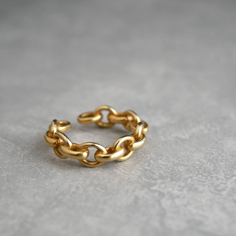 Swag 耳骨夹 链接 / brass C136 - 耳环/耳夹 - 铜/黄铜 金色