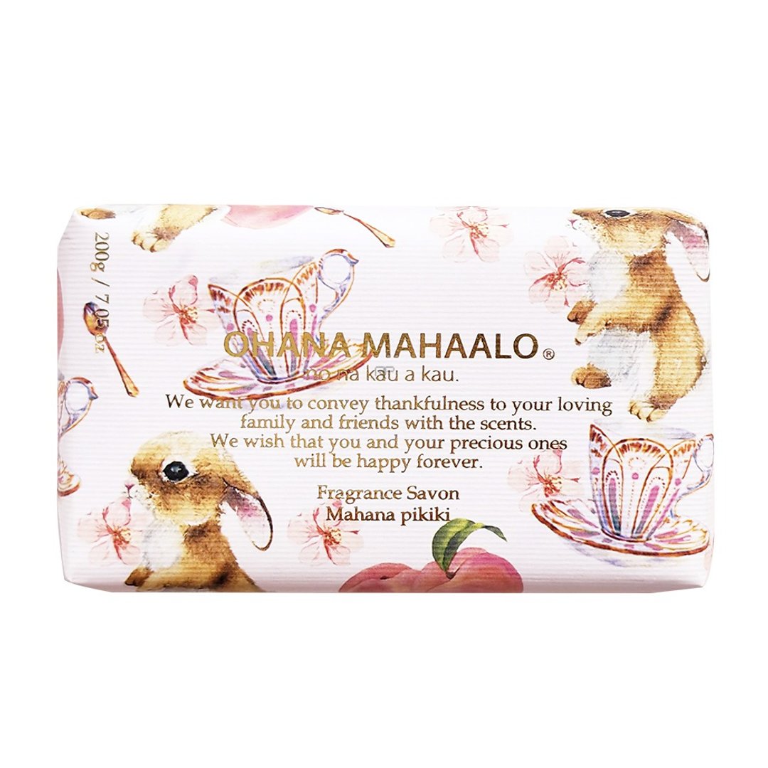 OHANA MAHAALO 白桃迷兔 丝柔手工皂200g - 沐浴用品 - 其他材质 