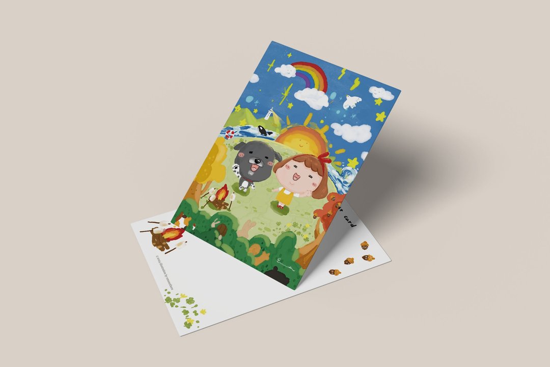 插画明信片 wonderland - 卡片/明信片 - 纸 蓝色