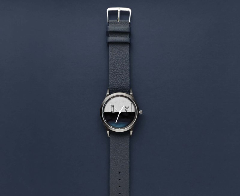 插画X手表 -HOME系列 #1 - 男表/中性表 - 其他金属 黑色