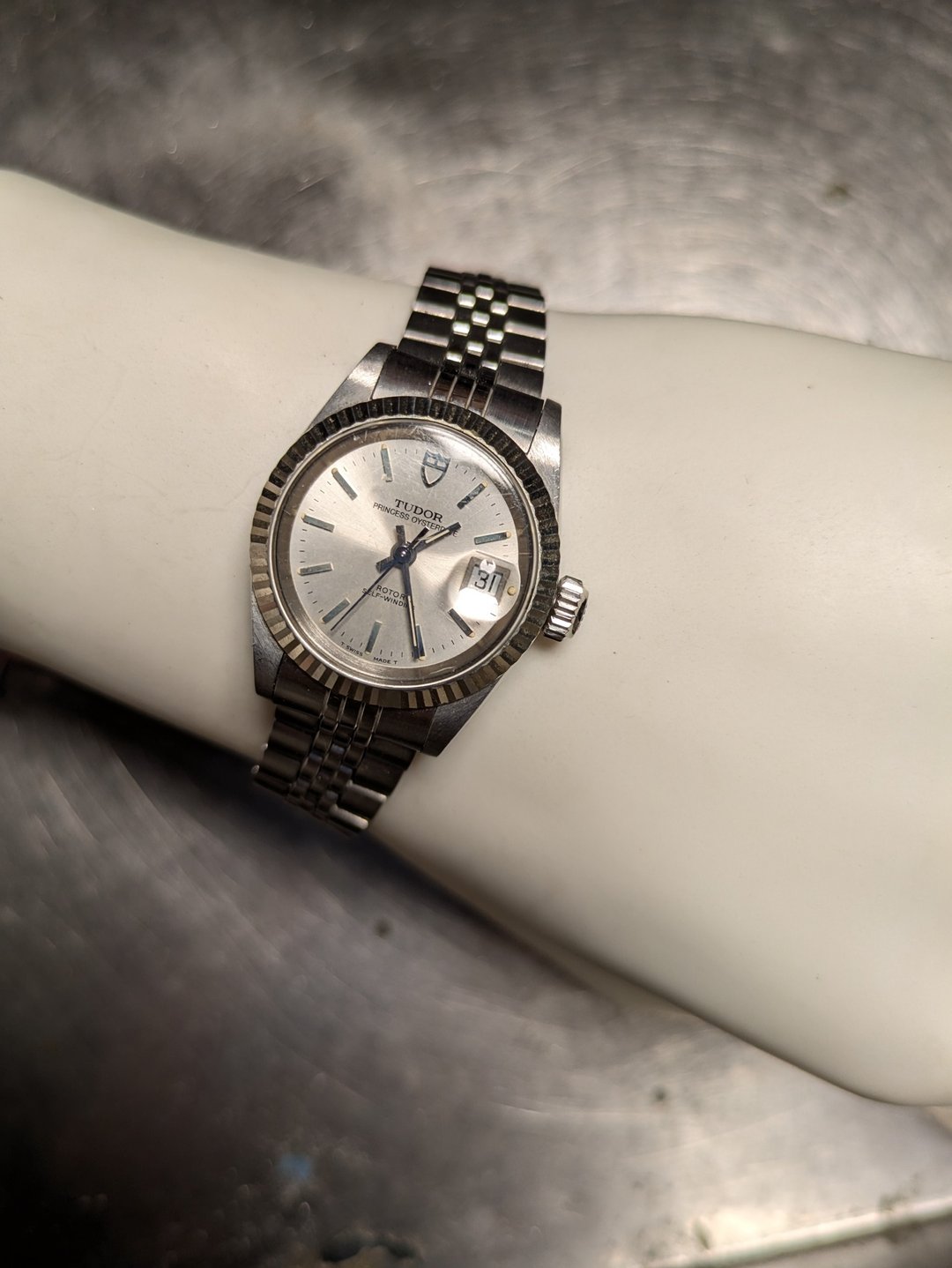 古董 帝舵表 女仕表 Tudor Princess Oyster 92414 劳力士表冠 - 女表 - 其他金属 银色