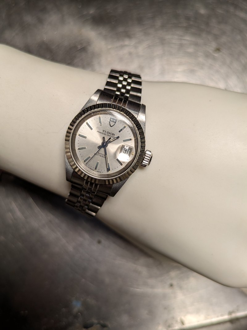 古董 帝舵表 女仕表 Tudor Princess Oyster 92414 劳力士表冠 - 女表 - 其他金属 银色