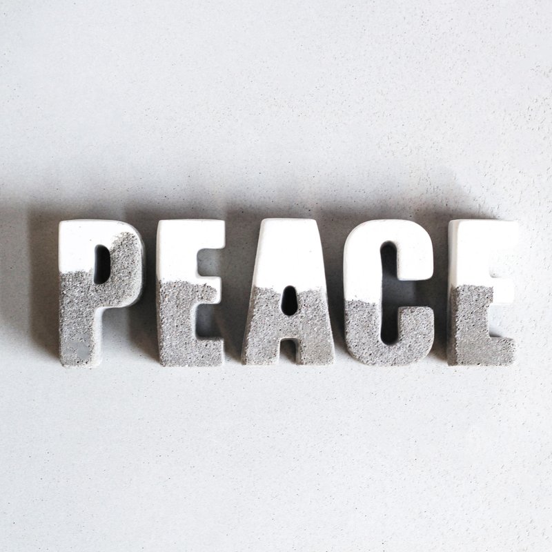 “纯粹的颜色”手工水泥字母/工业风/摆饰 - 摆饰 - 水泥 灰色