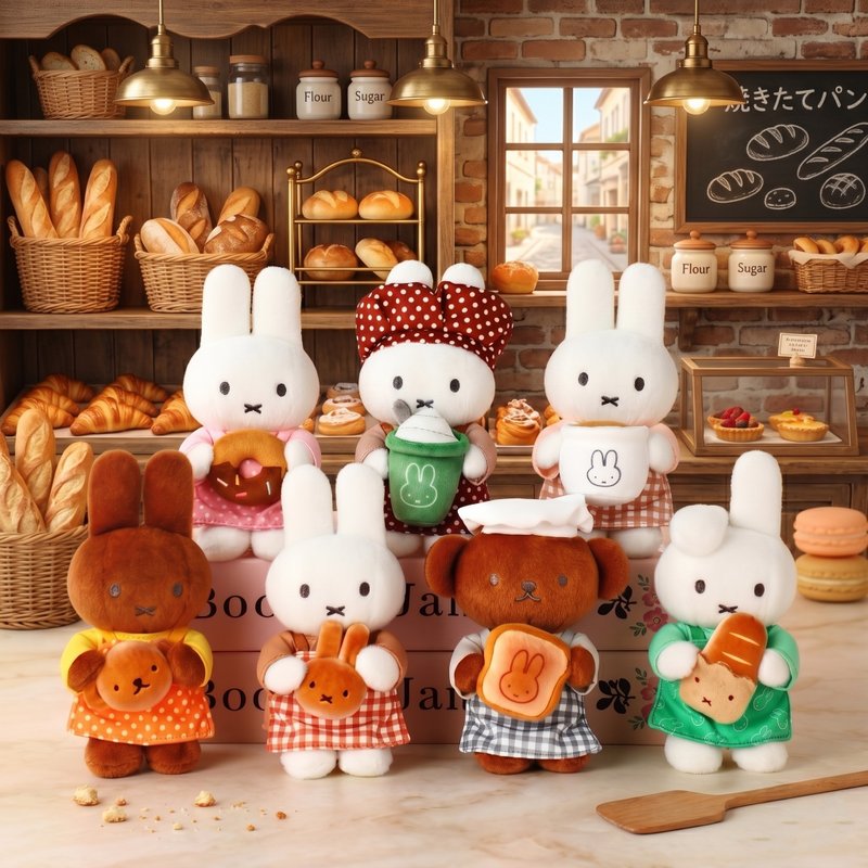 VIPO | miffy 面包店锁匙扣盲盒 MIF37620 - 钥匙链/钥匙包 - 棉．麻 
