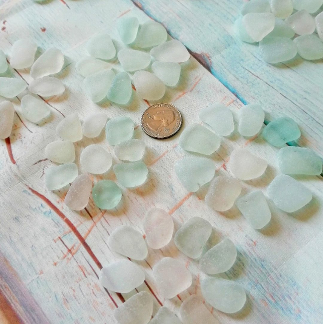 White Sea glas bulk.Genuine Sea glass for Perfect Sea glass necklace and ring - 陶艺 - 玻璃 白色