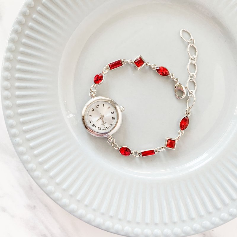 Johanna Swarovski bracelet watch LI032 - 女表 - 其他金属 红色