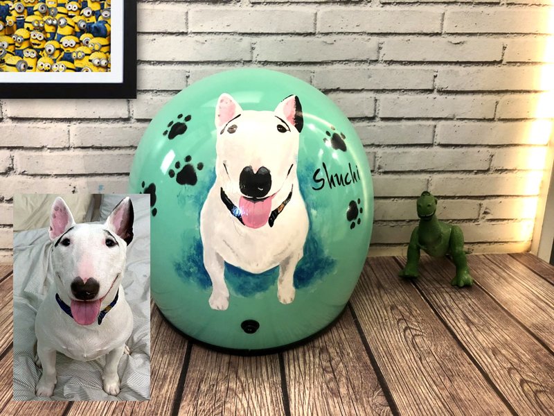 手绘疯 定制化 狗狗 猫猫 安全帽 彩绘 纪念 礼物 生日 情人节 - 订制画像 - 其他材质 多色