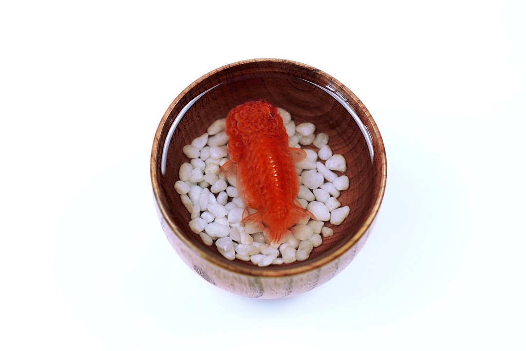 吉祥如意红兰寿金鱼 3D树脂画手绘 永生鱼 可私人定制 买二送一 - 摆饰 - 树脂 红色