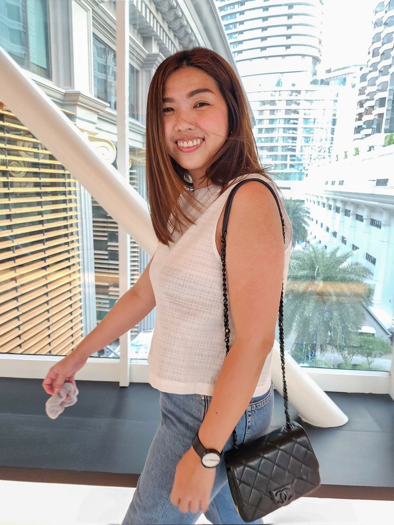 无袖上衣，版型优雅，采用带有织纹的纯棉布料。 - 女装上衣 - 棉．麻 白色