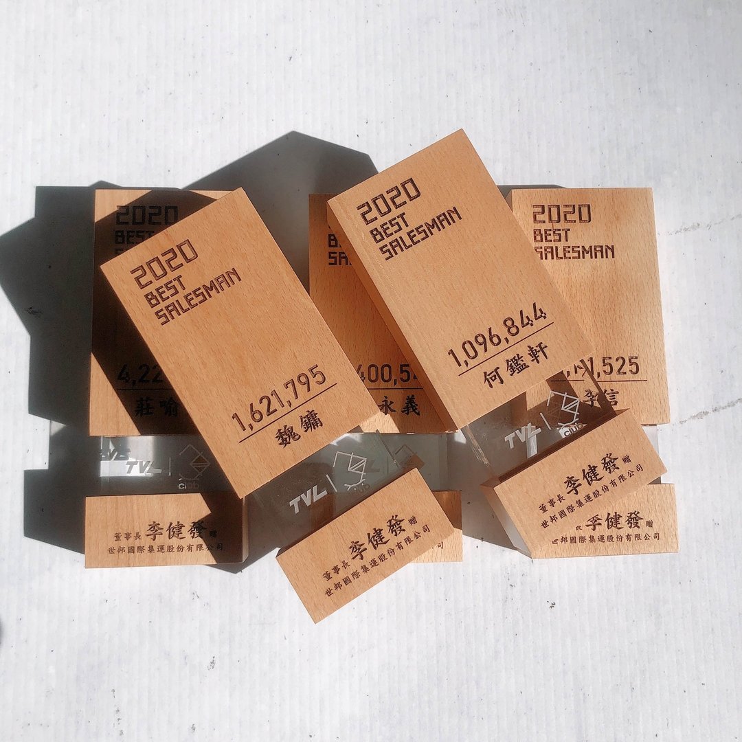 【定制化】木质奖杯 / 奖杯 / 压克力 / 复合奖杯 / 钻石抛光 - 其他 - 木头 卡其色