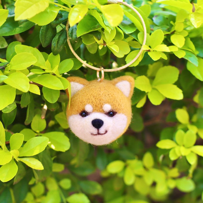 联名商品 柴之助/废物人生 羊毛毡柴犬吊饰 钥匙圈 - 吊饰 - 羊毛 