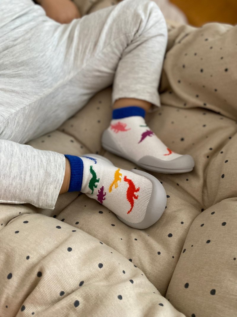 韩国 Ggomoosin 学步袜鞋 -  恐龙乐园 - 婴儿鞋 - 棉．麻 