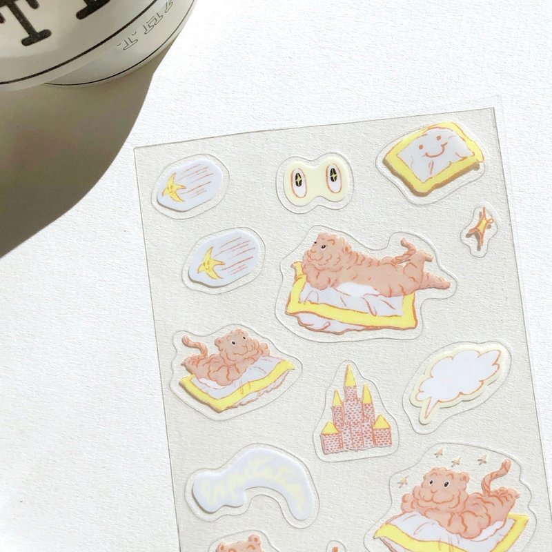 家虎PAWPAW的期待 | 迷你透明贴纸 - 贴纸 - 塑料 多色