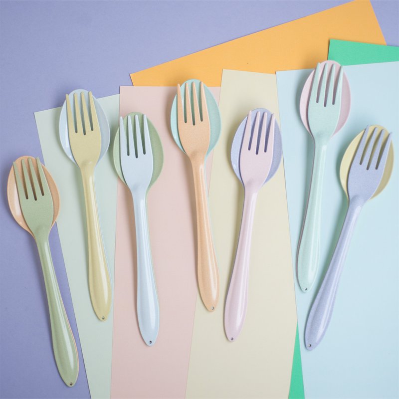 Set Mix Spoon+Fork :Switch&Sweet Collection - 餐刀/叉/匙组合 - 珐琅 多色