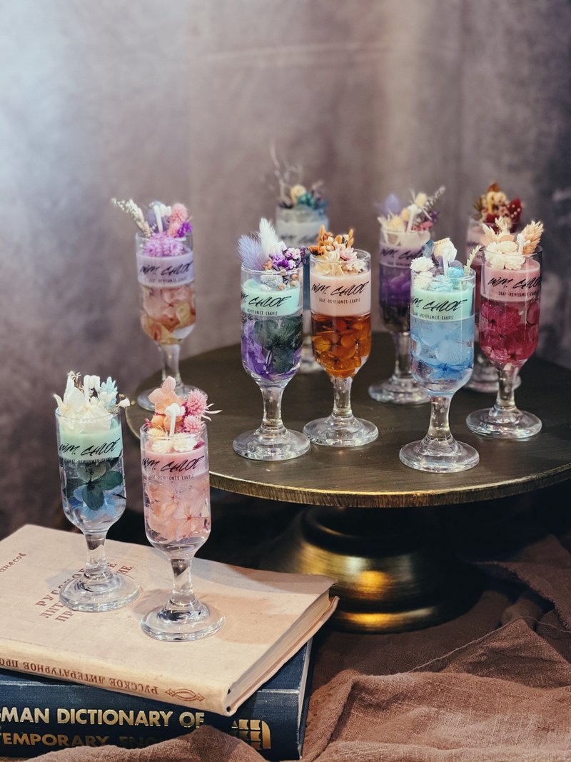 - WM - 迷你酒杯蜡烛 花草蜡烛 婚礼小物 活动礼品 大豆蜡 蜡烛 - 蜡烛/烛台 - 玻璃 