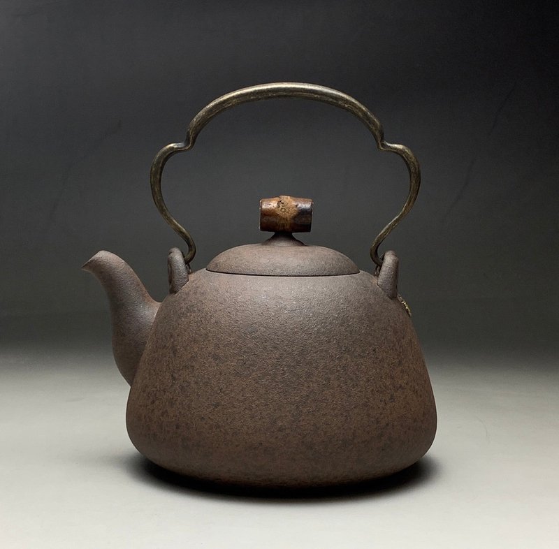 台湾良时美器【岩矿】鸣月墨竹提梁壶600 - 茶具/茶杯 - 陶 