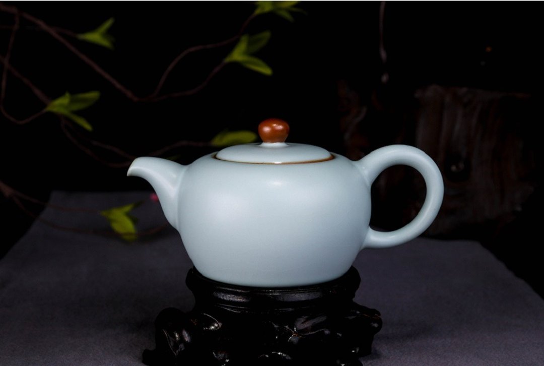 <天青汝窑>  知足壶  茶具  茶壶 - 茶具/茶杯 - 陶 