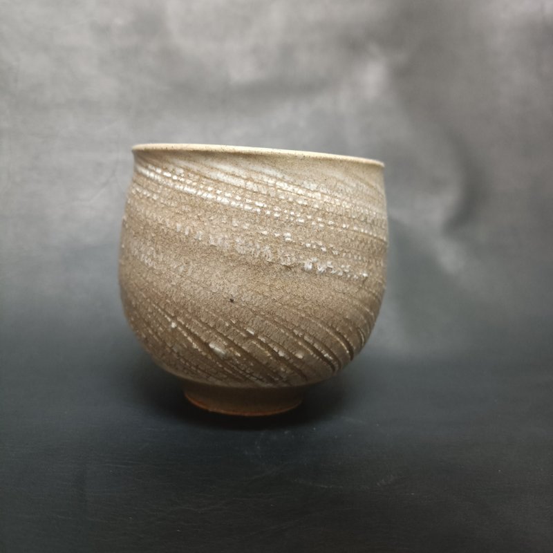 手作漩涡裂纹茶杯 - 茶具/茶杯 - 陶 