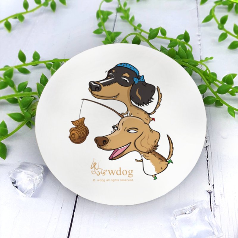 陶瓷吸水杯垫/鲷鱼烧(白色) - 杯垫 - 陶 白色