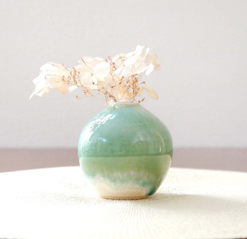 流动的土耳其蓝 - 花瓶/陶器 - 陶 绿色