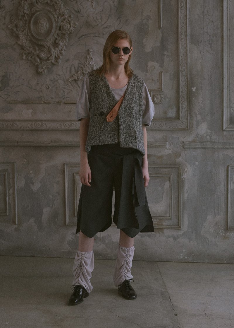 Garçon 西装短裤 - 女装短裤 - 羊毛 灰色