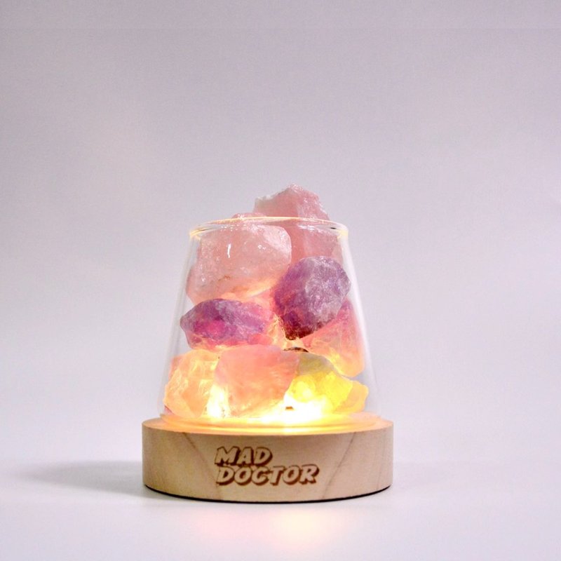 (勿开)【Montagne】白水晶 X 粉水晶 X 紫水晶 | 水晶扩香组 - 香薰/精油/线香 - 水晶 粉红色