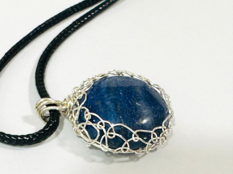 青金石吊坠 - 项链 - 半宝石 蓝色