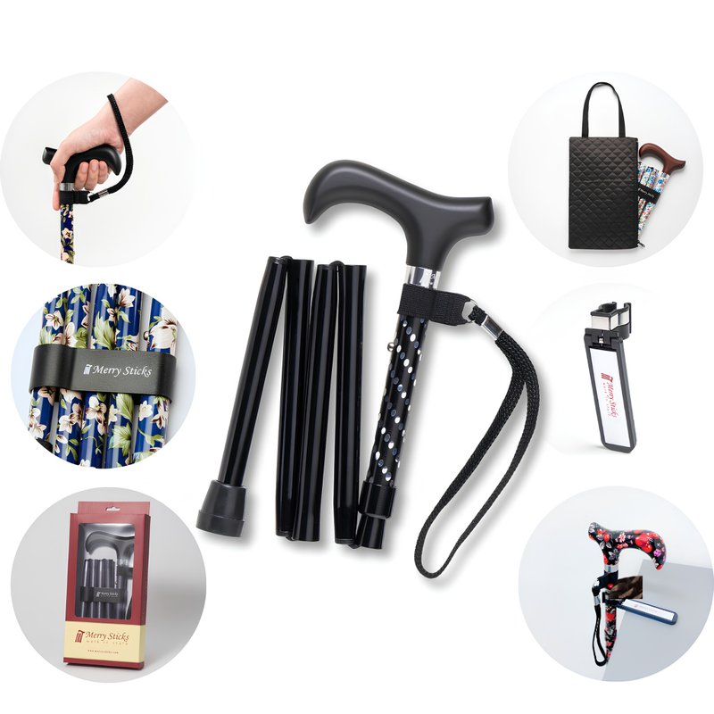 【长辈礼盒组】璀璨星空 闪耀折叠手杖-星空黑 节日 生日礼物 - 其他 - 铝合金 黑色