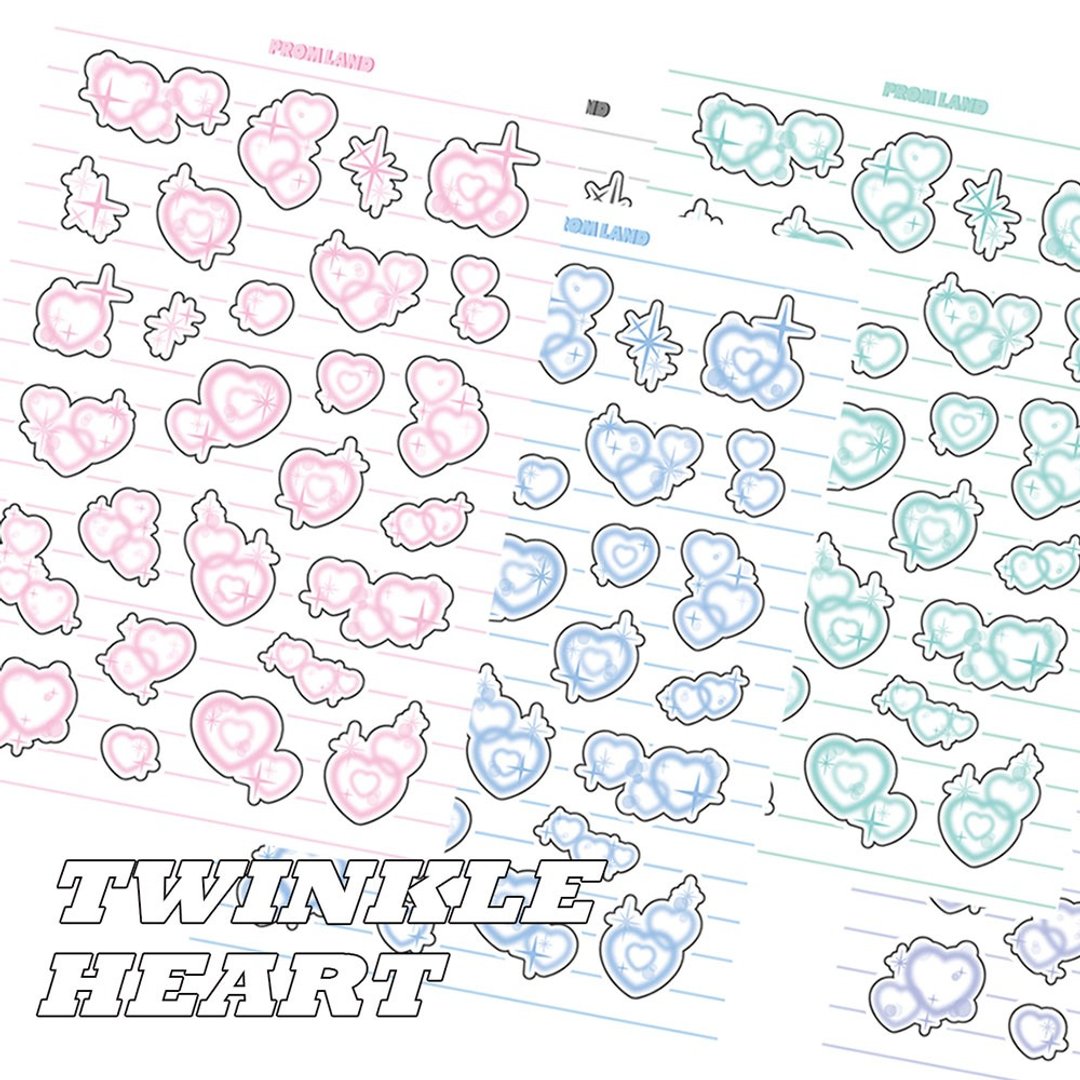 Twinkle Heart 装饰韩国贴纸组 - 贴纸 - 其他材质 多色