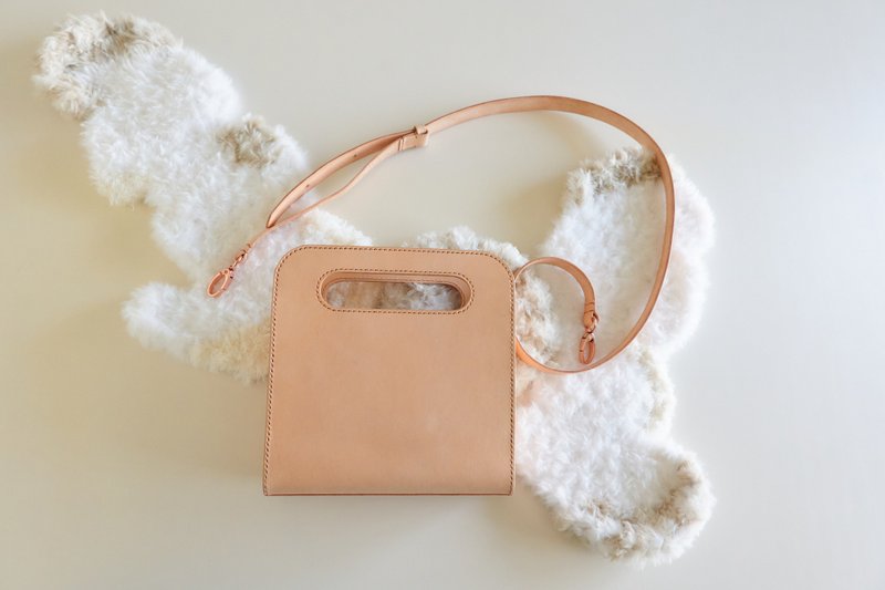 木提【侧背包/手提包/皮革/日常包款】 - 侧背包/斜挎包 - 真皮 卡其色