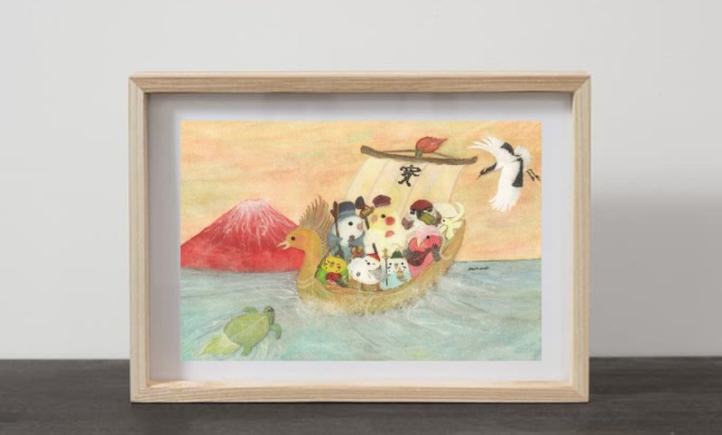 A4 七夕鹦鹉 星星 流星 七夕 宇宙 夜空 自然风景 虎皮鹦鹉 麻雀 小型雀野生鸟类 - 海报/装饰画/版画 - 纸 黄色