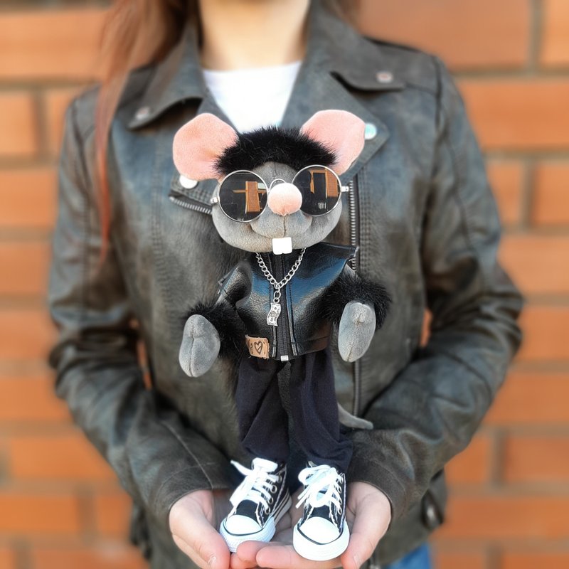 Mouse,soft toy,interior toy,room decoration.Christmas Gift Wrapping. - 玩偶/公仔 - 其他材质 灰色