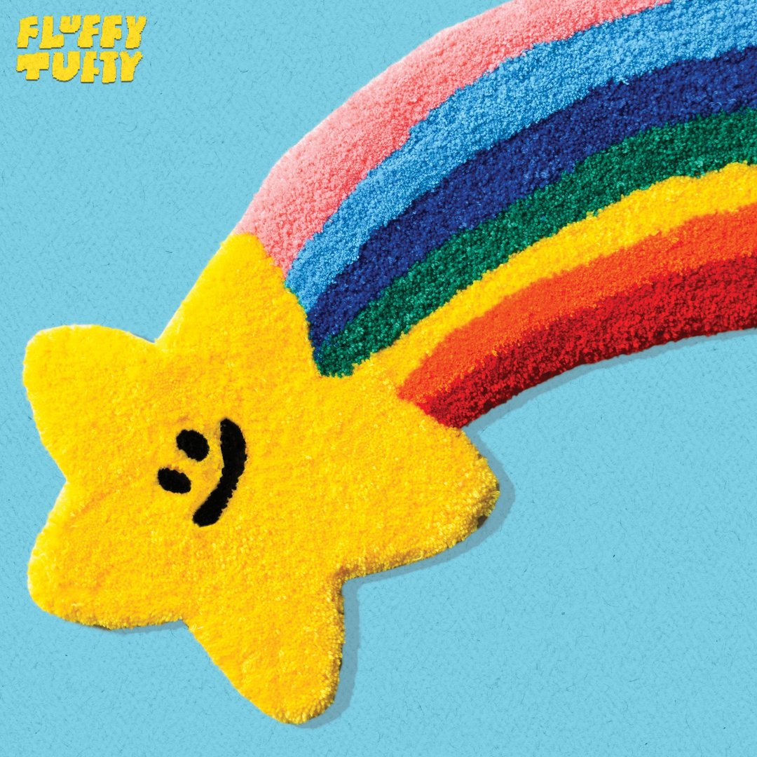 MADE TO ORDER - STARDUST FLUFFY TUFTY RUG - 地垫/地毯 - 其他材质 多色