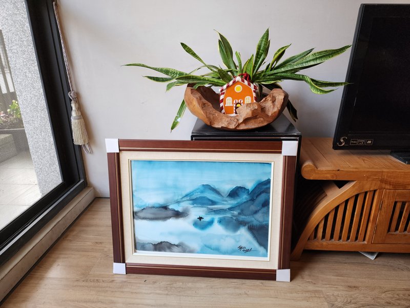 云瀑环山 - 海报/装饰画/版画 - 纸 蓝色