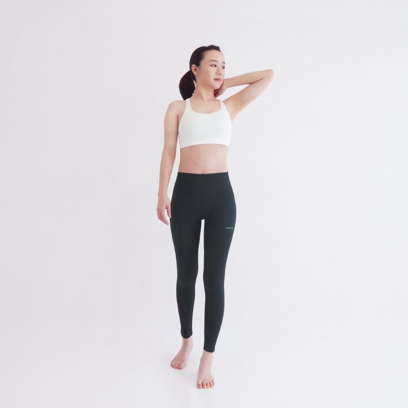 【Mukasa】FITNESS 高弹运动紧身裤 - 个性黑 - MUK-22961 - 女装瑜珈服 - 其他材质 黑色