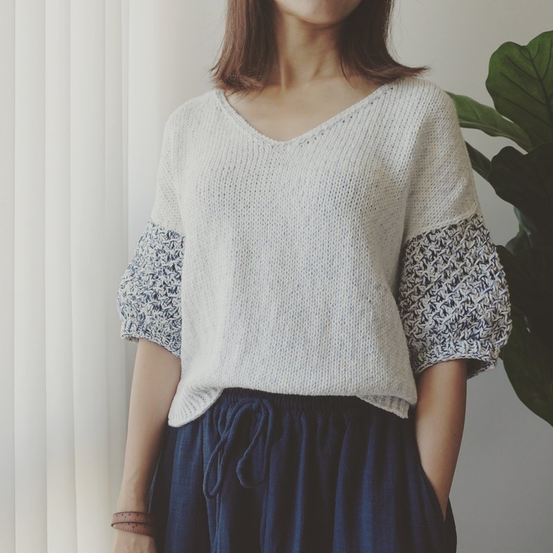 Mesh V领毛衣 编织说明书 电子档 - 电子书/杂志 - 其他材质 