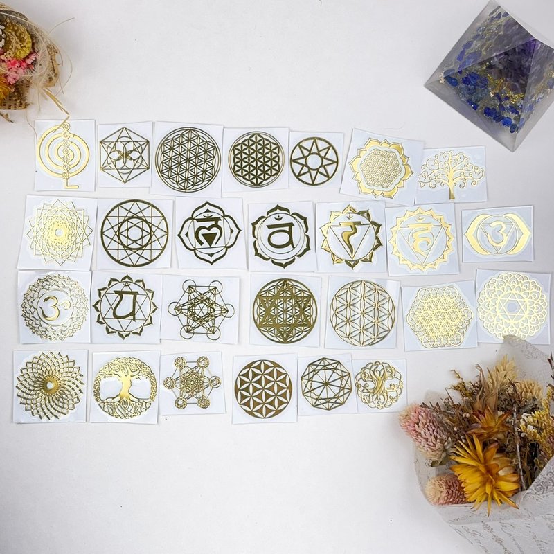 神圣几何贴纸金属贴纸/奥根塔奥钢塔/灵性冥想能量智慧西塔麦达昶 - 灯具/灯饰 - 其他材质 