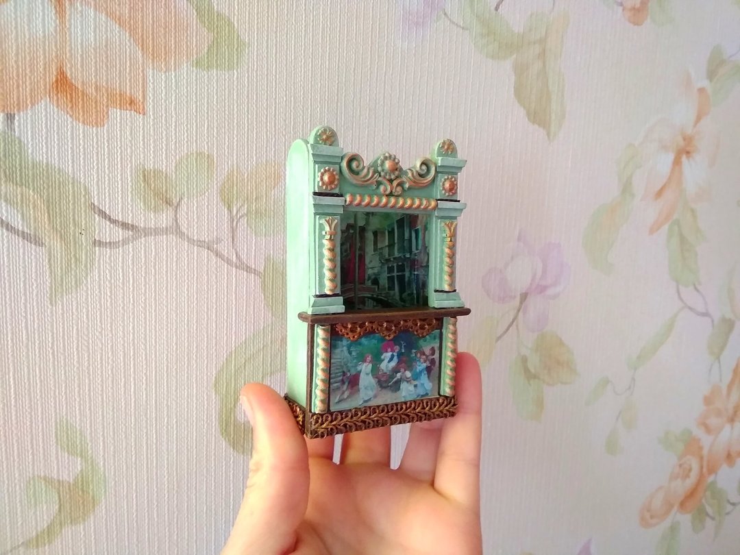 1:12 scale.Miniature puppet theater for doll houses. - 玩偶/公仔 - 其他材质 