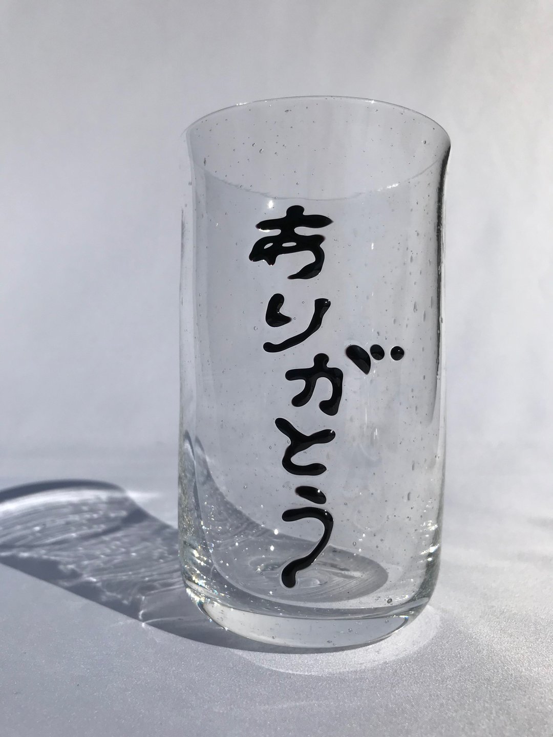 Thank you tumbler hemp charcoal glass - 玻璃杯 - 玻璃 透明