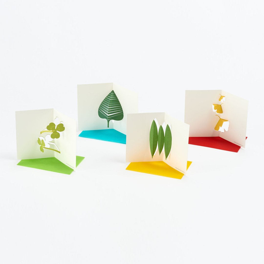 卡片 Leaves /Pop-up Message Card - 卡片/明信片 - 纸 多色