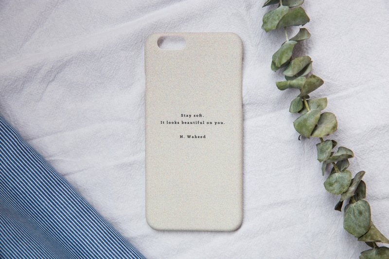 Stay soft/硬壳/文字手机壳 - 手机壳/手机套 - 塑料 卡其色