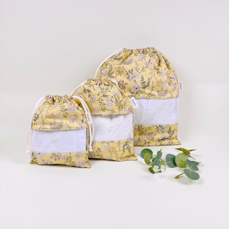 Floral 花朵 束口袋 - 束口袋双肩包 - 棉．麻 多色