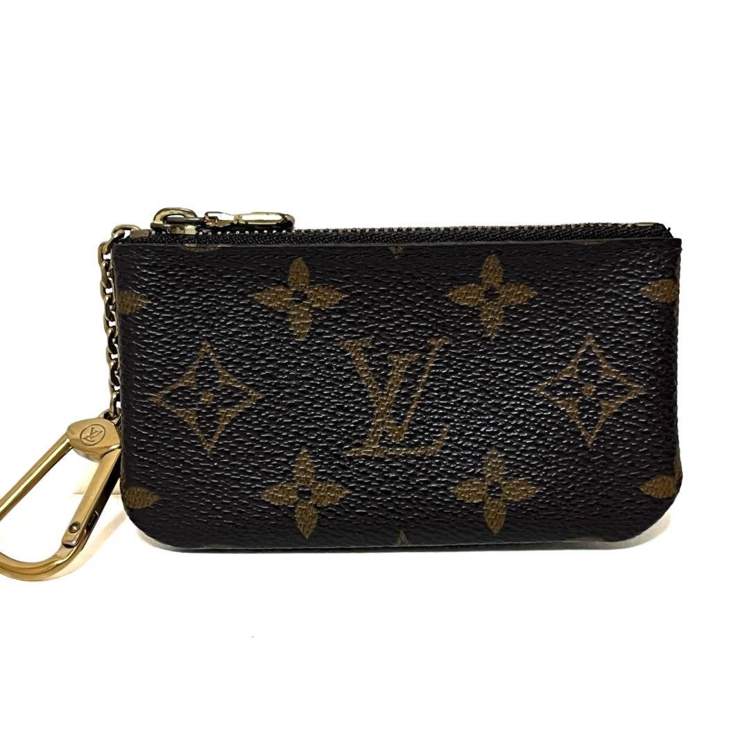 正品 Louis Vuitton 路易威登 Pochette Cles 零钱包 附钥匙圈 Monogram 二手 - 零钱包 - 其他材质 咖啡色