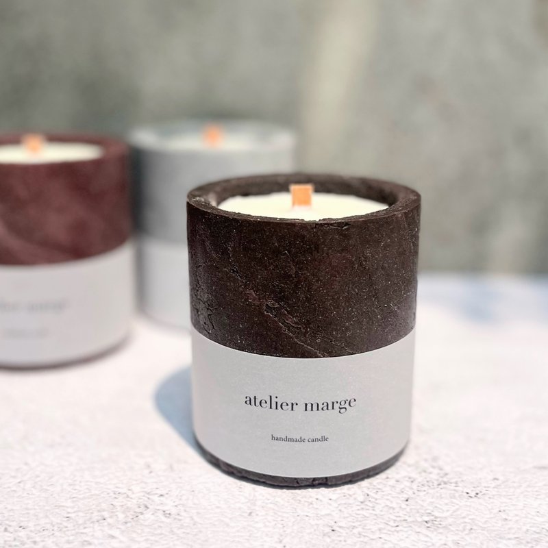 香氛蜡烛 Granité Homme Brun - 蜡烛/烛台 - 蜡 咖啡色