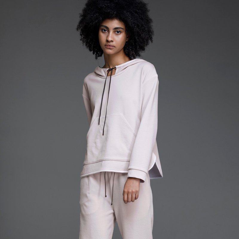 毛料针织连帽上衣 - 中性连帽卫衣/T 恤 - 羊毛 粉红色